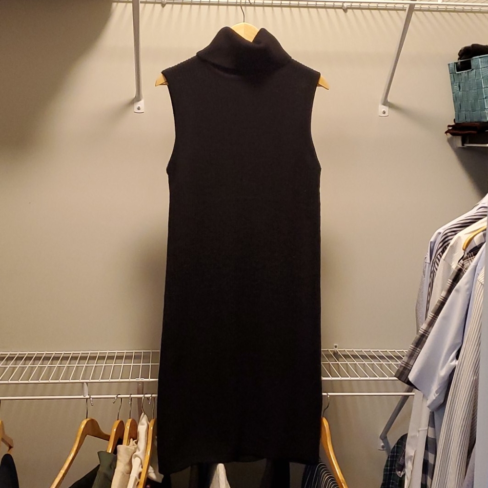 Forever21 black cowl neck sweater dress